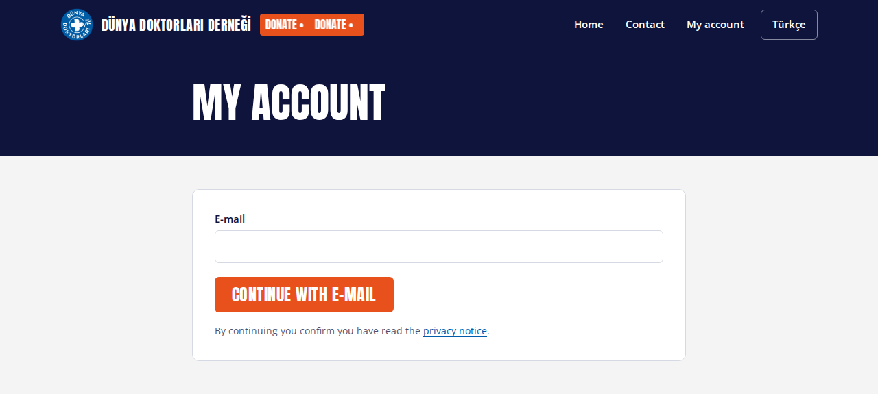 My account sign-in page